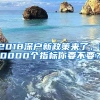 2018深戶新政策來了，10000個指標(biāo)你要不要？