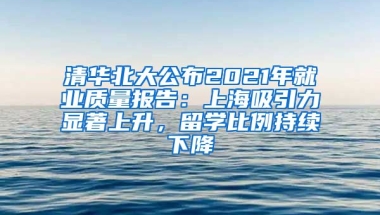 清華北大公布2021年就業(yè)質(zhì)量報告：上海吸引力顯著上升，留學(xué)比例持續(xù)下降