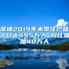 深圳2019年末常住戶(hù)籍人口近495萬(wàn)人 同比增加40萬(wàn)人