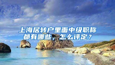 上海居轉(zhuǎn)戶里面中級職稱都有哪些，怎么評定？