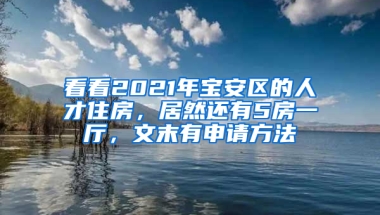 看看2021年寶安區(qū)的人才住房，居然還有5房一廳，文末有申請方法