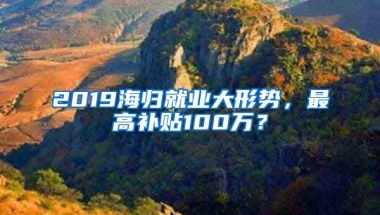 2019海歸就業(yè)大形勢，最高補貼100萬？