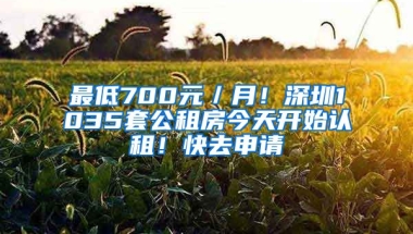 最低700元／月！深圳1035套公租房今天開始認(rèn)租！快去申請