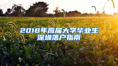 2018年應(yīng)屆大學(xué)畢業(yè)生深圳落戶指南