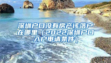 深圳戶口沒有房產(chǎn)該落戶在哪里（2022深圳戶口入戶申請條件）