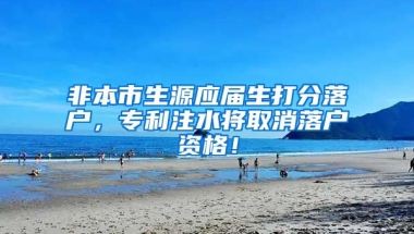 非本市生源應(yīng)屆生打分落戶，專利注水將取消落戶資格！