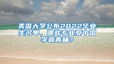 美國大學(xué)公布2022畢業(yè)生名單，哪些專業(yè)受中國學(xué)霸青睞？