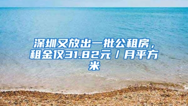 深圳又放出一批公租房，租金僅31.82元／月平方米