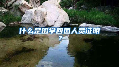 什么是留學(xué)回國(guó)人員證明？