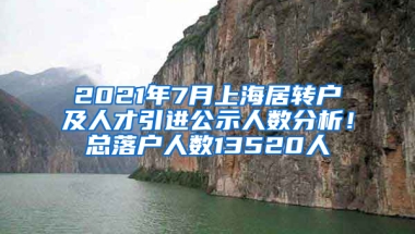 2021年7月上海居轉戶及人才引進公示人數(shù)分析！總落戶人數(shù)13520人