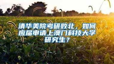 清華美院考研敗北，如何應(yīng)屆申請上澳門科技大學(xué)研究生？