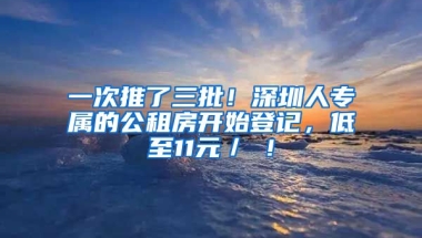 一次推了三批！深圳人專屬的公租房開始登記，低至11元／㎡！