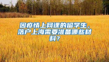 因疫情上網(wǎng)課的留學(xué)生，落戶上海需要準(zhǔn)備哪些材料？