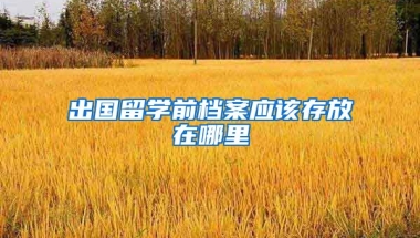 出國留學前檔案應該存放在哪里