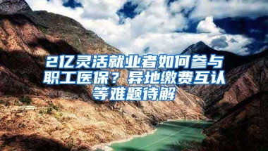 2億靈活就業(yè)者如何參與職工醫(yī)保？異地繳費(fèi)互認(rèn)等難題待解