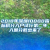 2018年深圳10000指標(biāo)積分入戶試行第二年，入圍分?jǐn)?shù)出來了