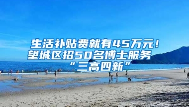 生活補(bǔ)貼費(fèi)就有45萬元！望城區(qū)招50名博士服務(wù)“三高四新”