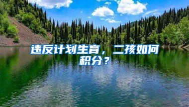 違反計劃生育，二孩如何積分？