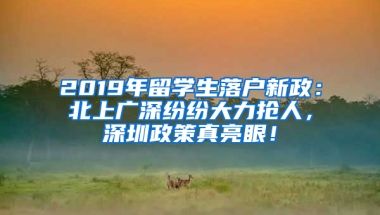 2019年留學(xué)生落戶新政：北上廣深紛紛大力搶人，深圳政策真亮眼！