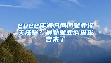 2022年海歸回國(guó)就業(yè)該關(guān)注啥？最新就業(yè)調(diào)查報(bào)告來(lái)了