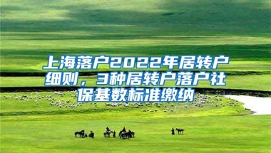 上海落戶2022年居轉(zhuǎn)戶細(xì)則，3種居轉(zhuǎn)戶落戶社?；鶖?shù)標(biāo)準(zhǔn)繳納