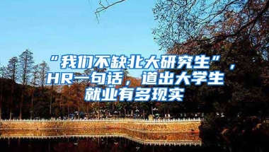 “我們不缺北大研究生”，HR一句話，道出大學(xué)生就業(yè)有多現(xiàn)實(shí)