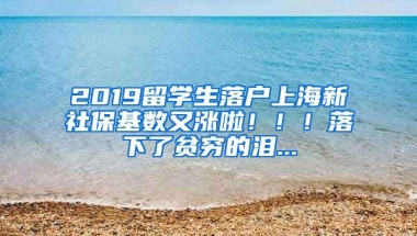 2019留學(xué)生落戶上海新社保基數(shù)又漲啦?。?！落下了貧窮的淚...