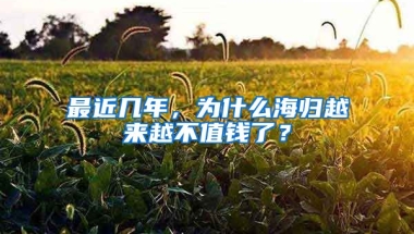 最近幾年，為什么海歸越來越不值錢了？