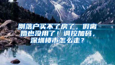 剛落戶買不了房了，假離婚也沒用了！調(diào)控加碼，深圳樓市怎么走？