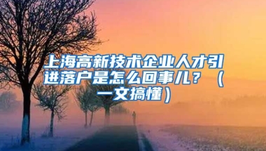 上海高新技術(shù)企業(yè)人才引進(jìn)落戶是怎么回事兒？（一文搞懂）