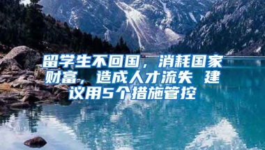 留學(xué)生不回國，消耗國家財富，造成人才流失 建議用5個措施管控