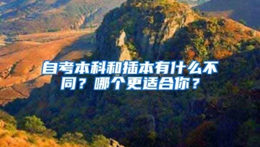 自考本科和插本有什么不同？哪個更適合你？