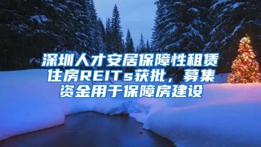 深圳人才安居保障性租賃住房REITs獲批，募集資金用于保障房建設(shè)