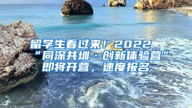 留學生看過來！2022“同深共圳·創(chuàng)新體驗營”即將開營，速度報名