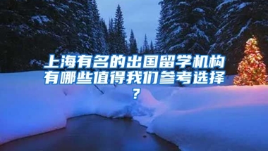 上海有名的出國(guó)留學(xué)機(jī)構(gòu)有哪些值得我們參考選擇？