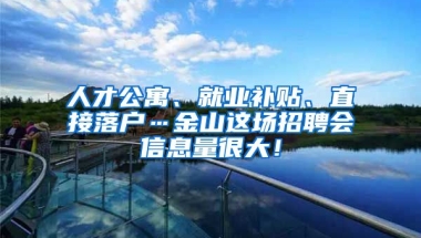 人才公寓、就業(yè)補(bǔ)貼、直接落戶…金山這場招聘會信息量很大！