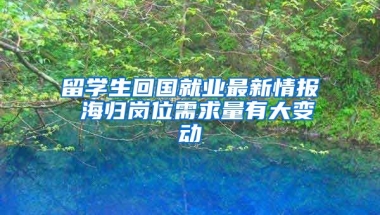 留學生回國就業(yè)最新情報 海歸崗位需求量有大變動