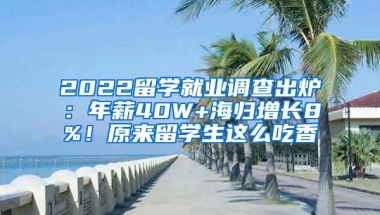 2022留學(xué)就業(yè)調(diào)查出爐：年薪40W+海歸增長8%！原來留學(xué)生這么吃香