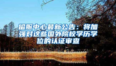 留服中心最新公告：將加強對這些國外院校學歷學位的認證審查