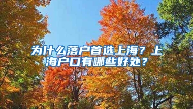 為什么落戶首選上海？上海戶口有哪些好處？