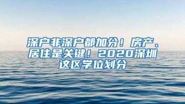 深戶非深戶都加分！房產(chǎn)、居住是關(guān)鍵！2020深圳這區(qū)學(xué)位劃分